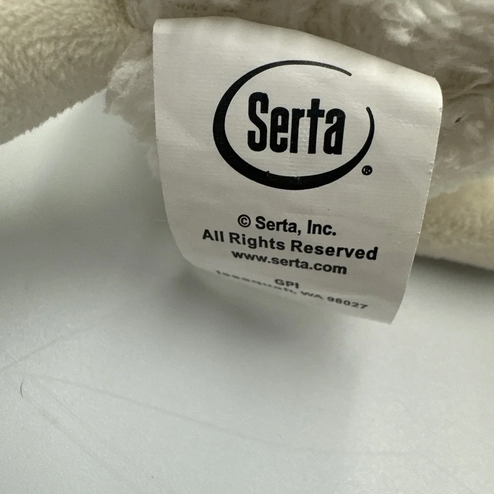 VTG Serta Mattress #1 Counting Sheep Plush Stuffed Animal 2000 Curto Toy White‎